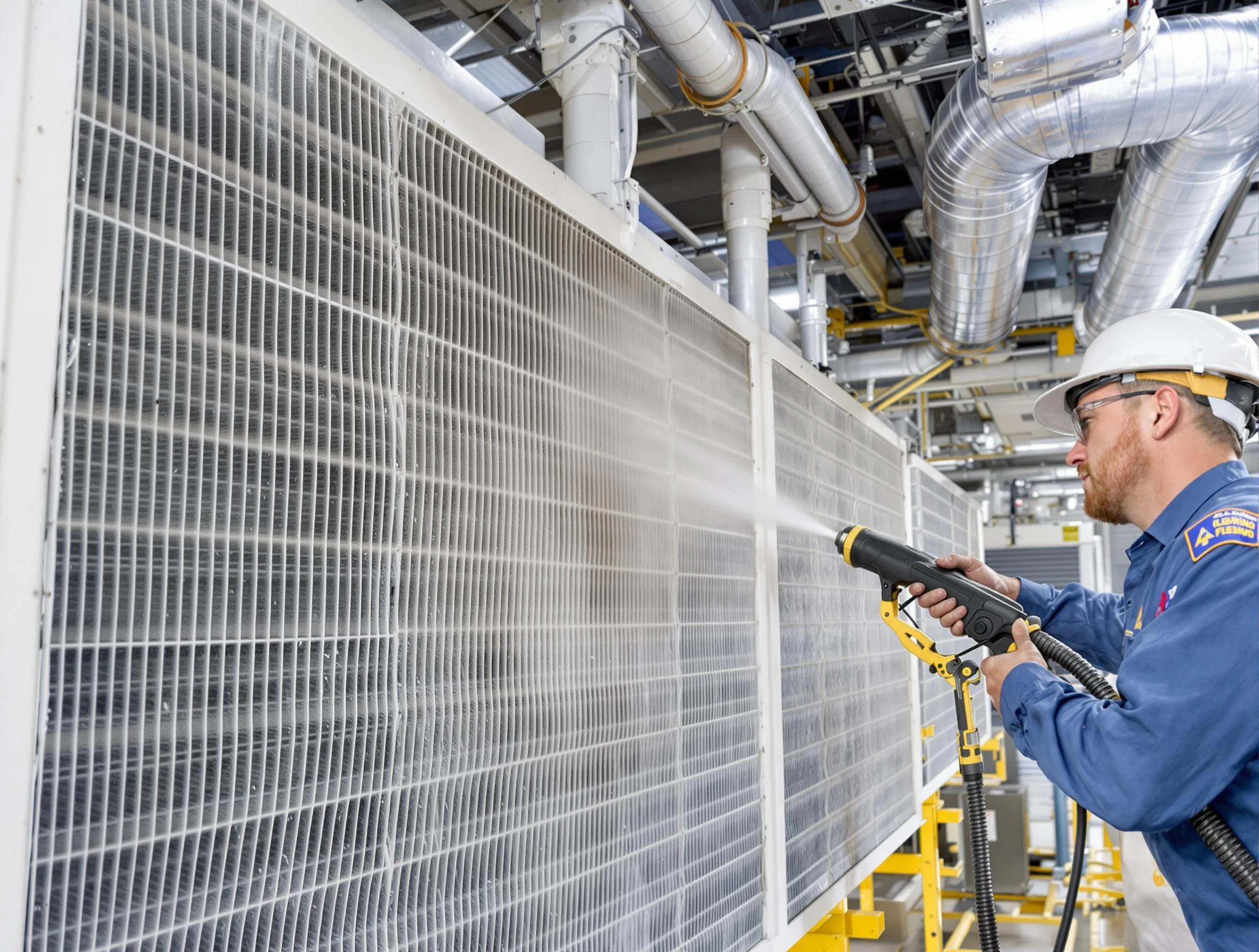 Professional commercial coil cleaning by Revere Air Duct Cleaning in Revere