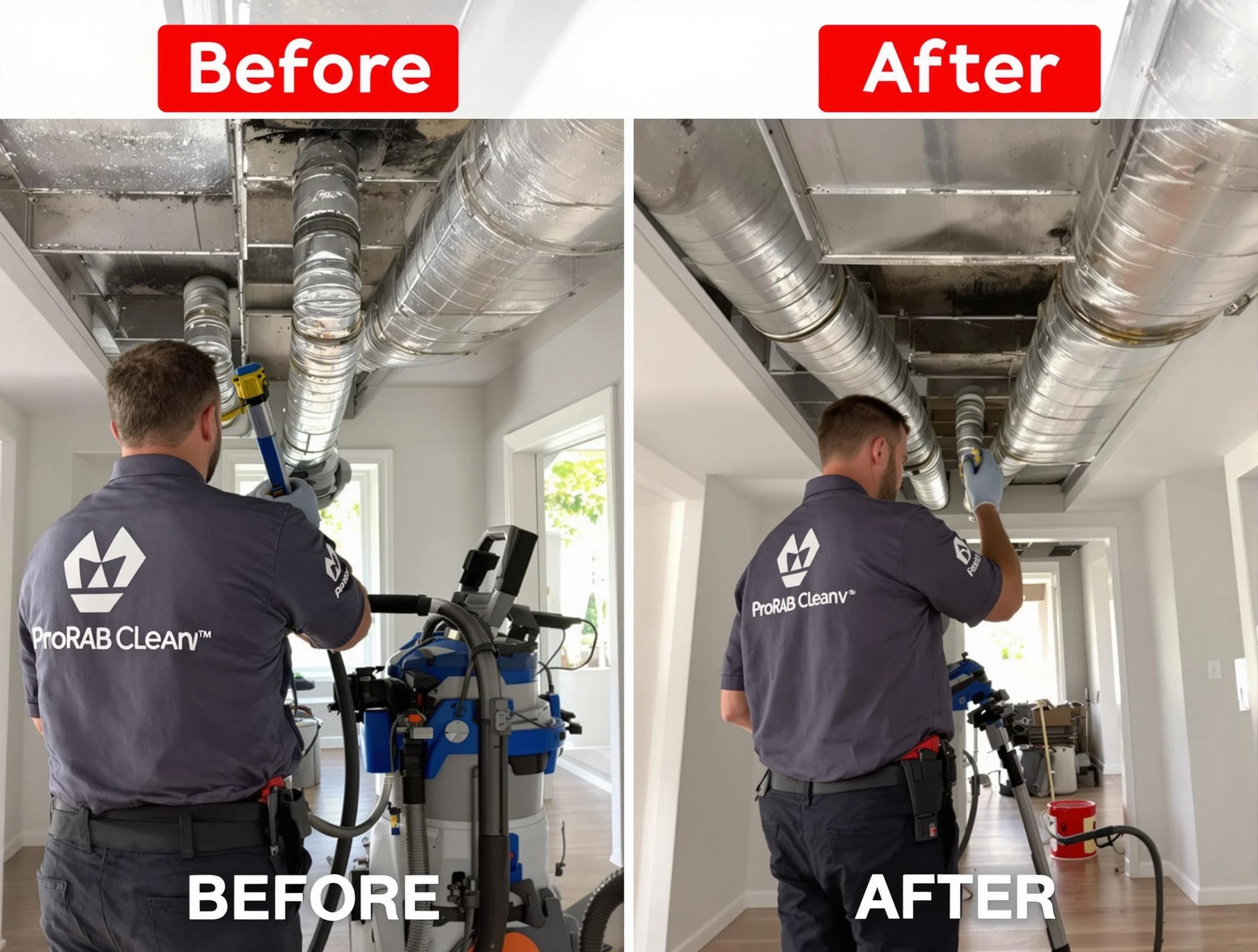 Revere Air Duct Cleaning expert performing thorough residential duct cleaning in a Revere home
