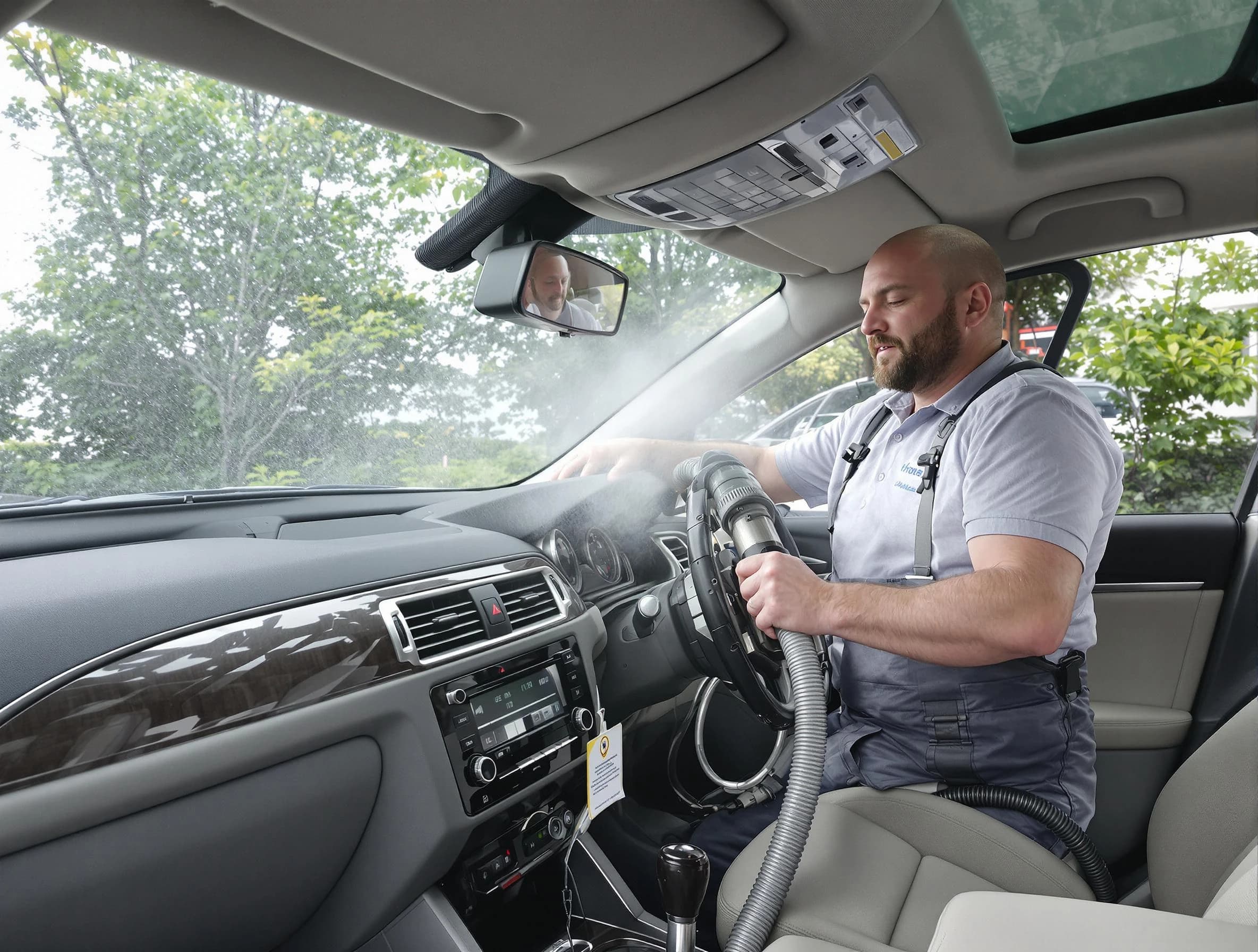 Revere Air Duct Cleaning specialist performing professional car duct cleaning in Revere