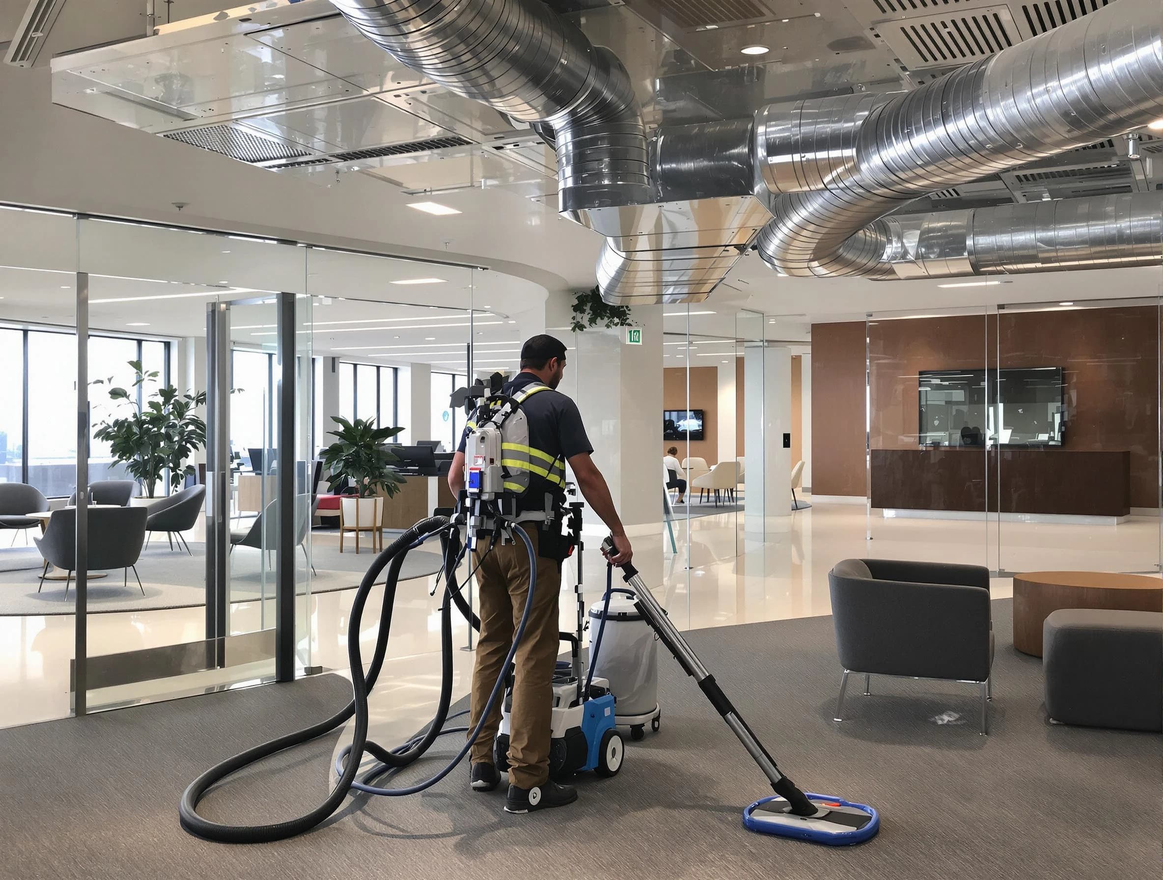 Commercial duct cleaning service by Revere Air Duct Cleaning in Revere