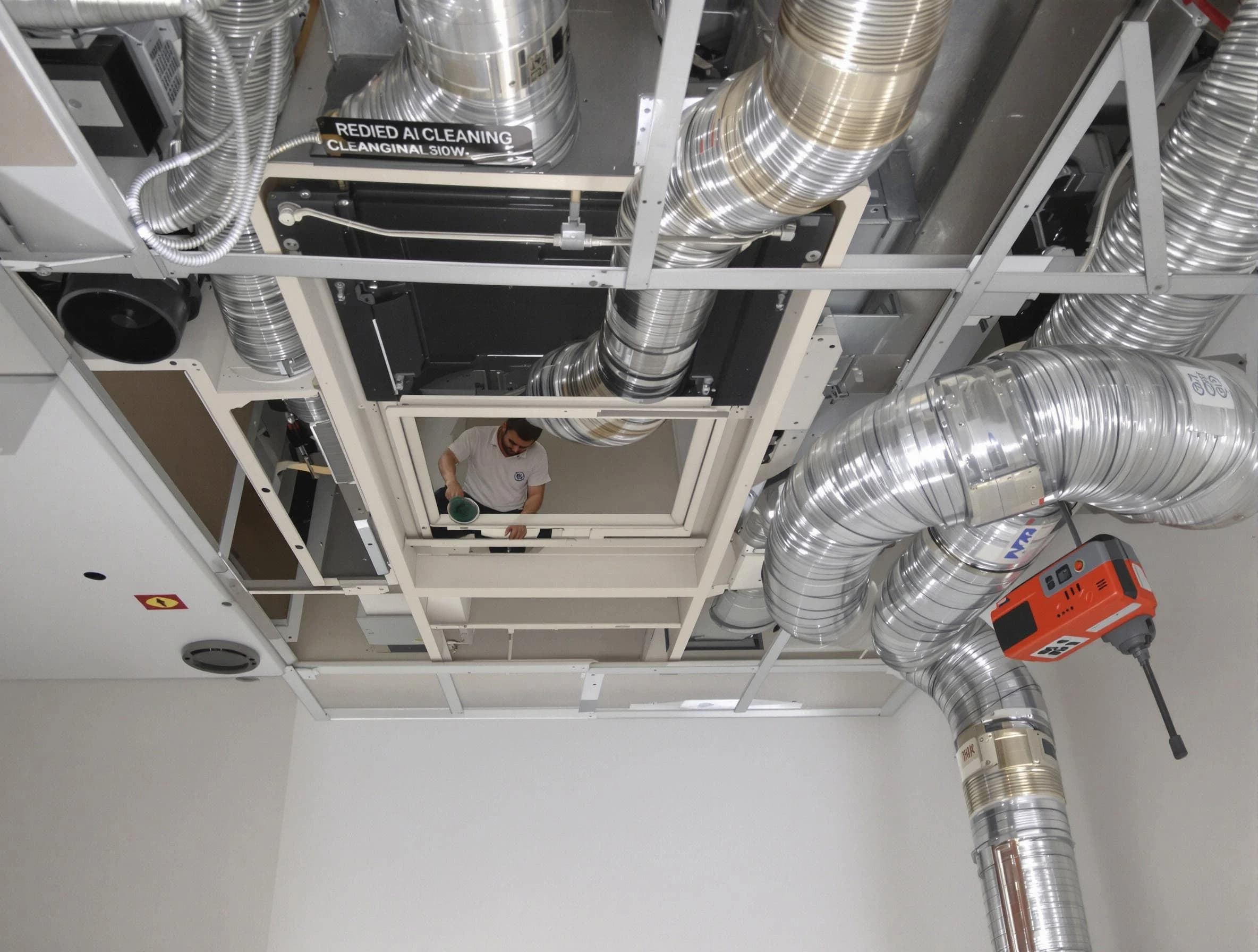 Revere Air Duct Cleaning technician performing detailed central duct system cleaning in Revere